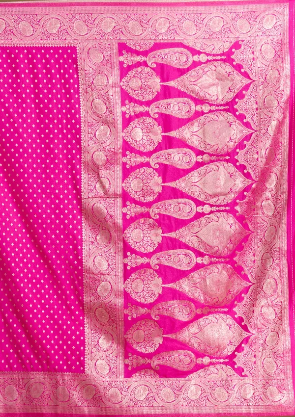 Magenta_Pink_Zariwork_Art_Silk_Silk_Saree