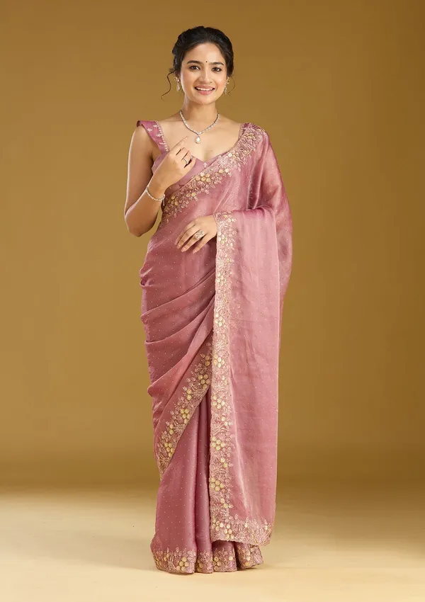 Onion_Pink_Zariwork_Gold_Tissue_Saree