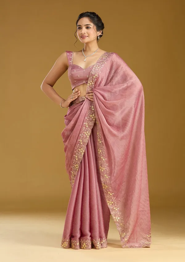 Onion_Pink_Zariwork_Gold_Tissue_Saree