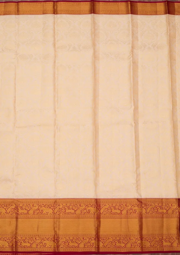 Cream_Zariwork_Gold_Pure_Silk_Silk_Saree