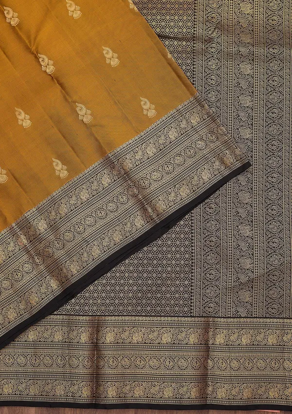 Mustard_Zariwork_Gold_Pure_Silk_Silk_Saree