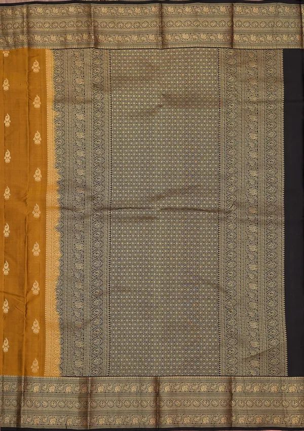 Mustard_Zariwork_Gold_Pure_Silk_Silk_Saree