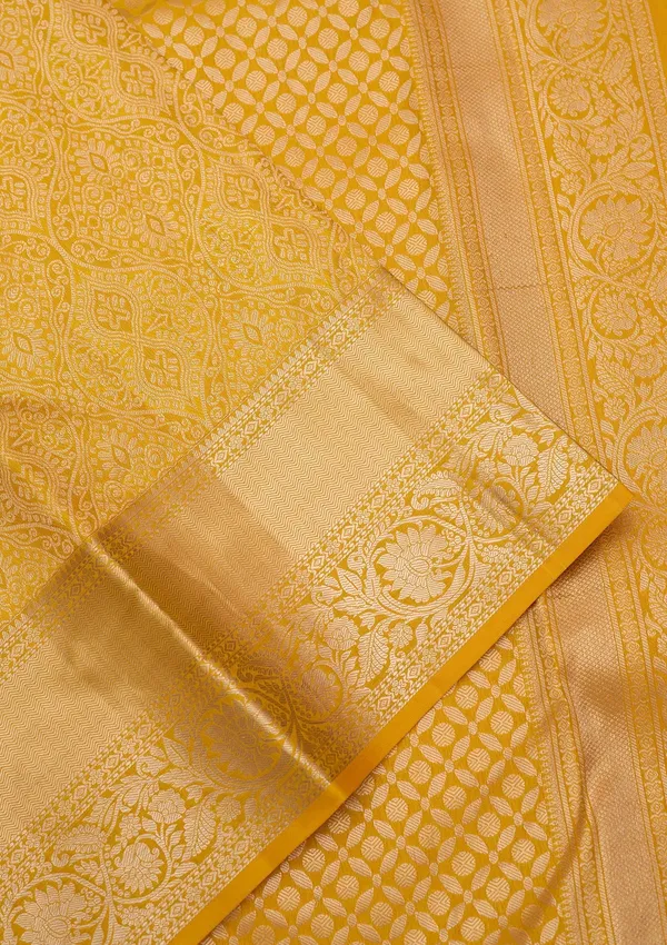 Yellow_Zariwork_Silver_Pure_Silk_Silk_Saree