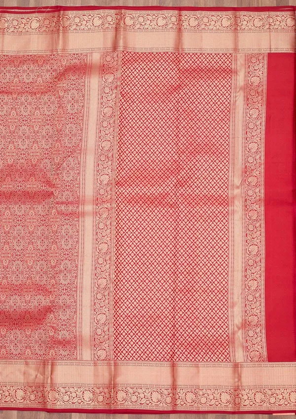 Red_Zariwork_Silver_Pure_Silk_Silk_Saree