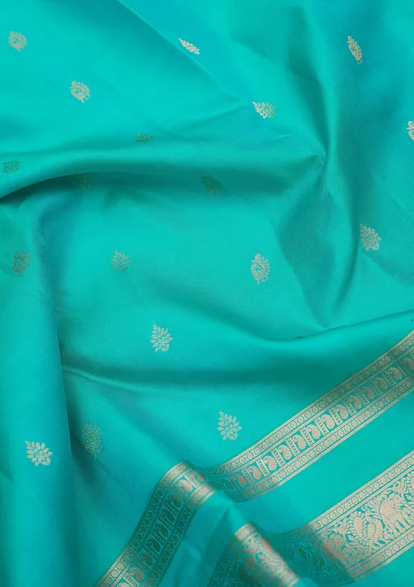 Sky_Blue_Zariwork_Gold_Pure_Silk_Silk_Saree