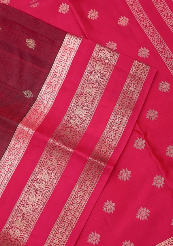 Brown_Zariwork_Gold_Pure_Silk_Silk_Saree