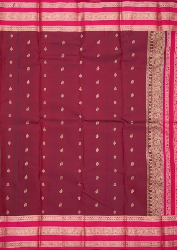 Brown_Zariwork_Gold_Pure_Silk_Silk_Saree