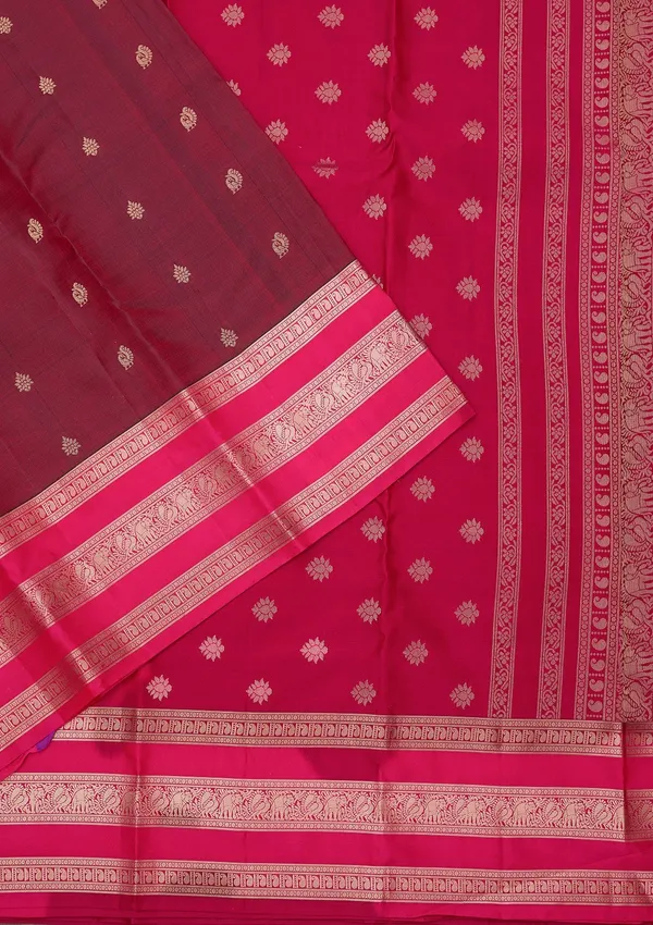 Brown_Zariwork_Gold_Pure_Silk_Silk_Saree