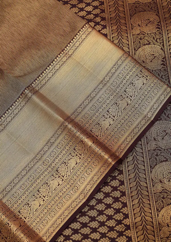 Brown_Zariwork_Gold_Pure_Silk_Silk_Saree