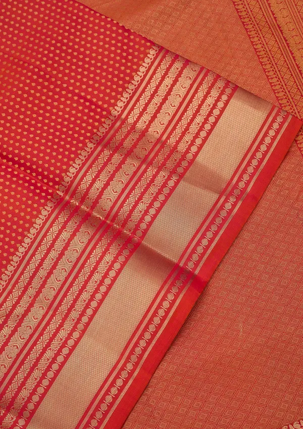 Orange_Zariwork_Gold_Pure_Silk_Silk_Saree