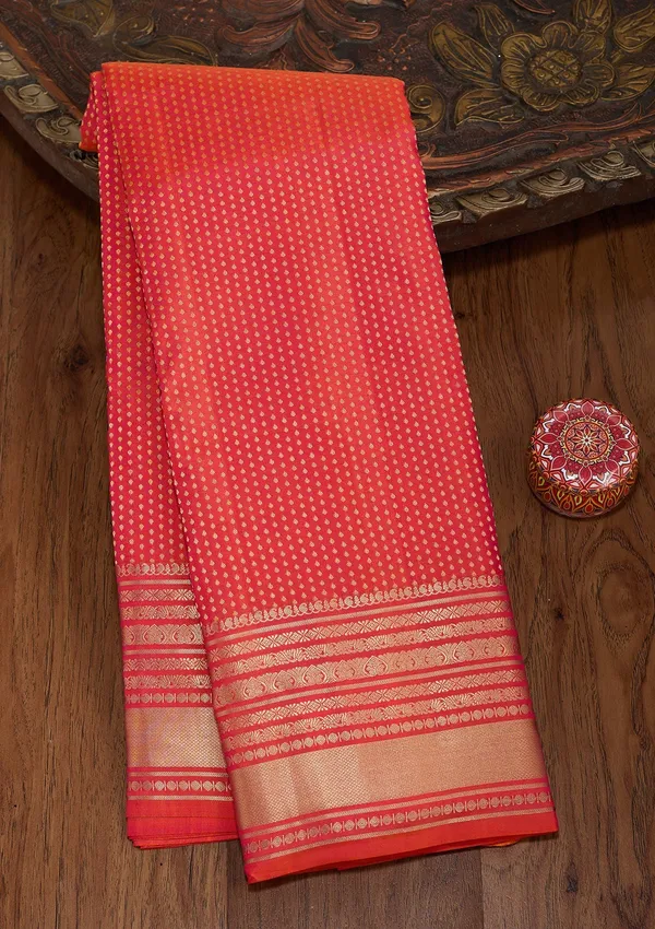 Orange_Zariwork_Gold_Pure_Silk_Silk_Saree