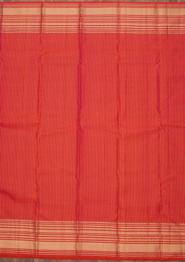 Orange_Zariwork_Gold_Pure_Silk_Silk_Saree