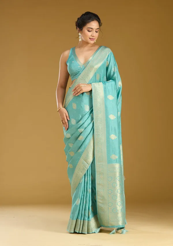 Sky_Blue_Zariwork_Gold_Silk_Silk_Saree