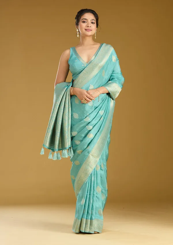 Sky_Blue_Zariwork_Gold_Silk_Silk_Saree