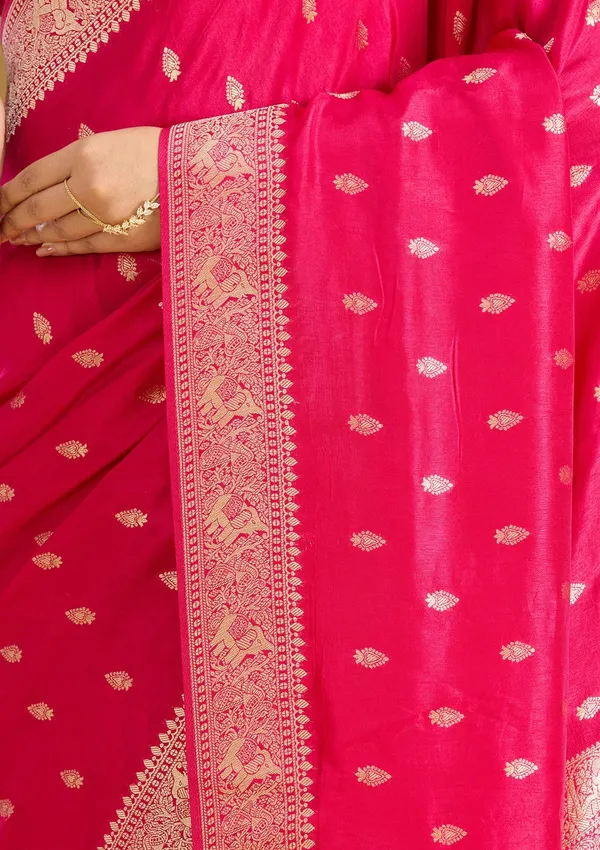 Rani_Pink_Zariwork_Gold_Silk_Silk_Saree