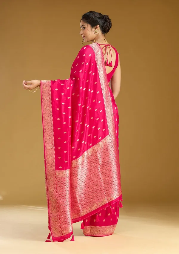 Rani_Pink_Zariwork_Gold_Silk_Silk_Saree
