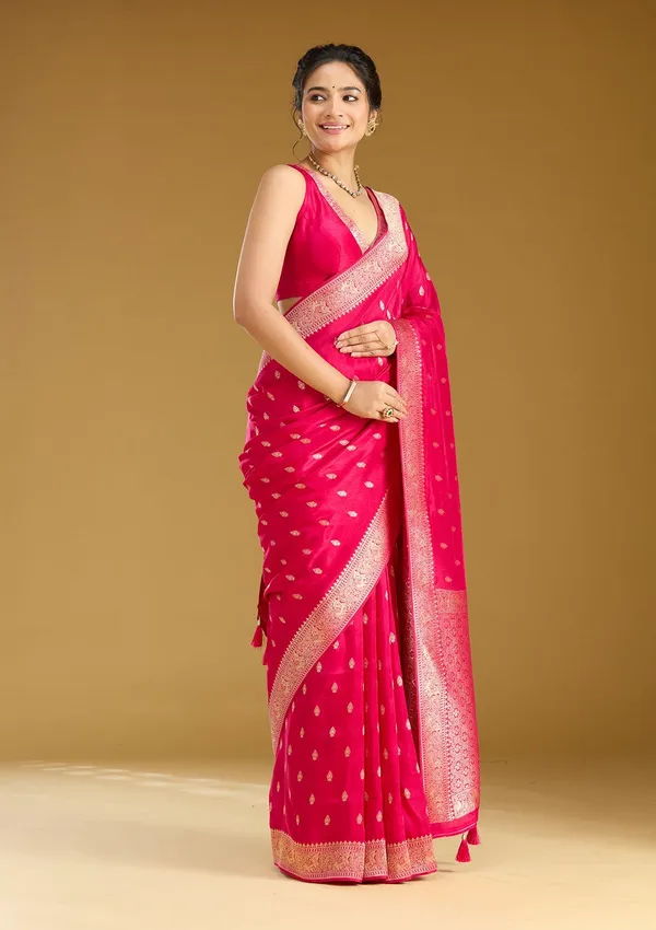 Rani_Pink_Zariwork_Gold_Silk_Silk_Saree