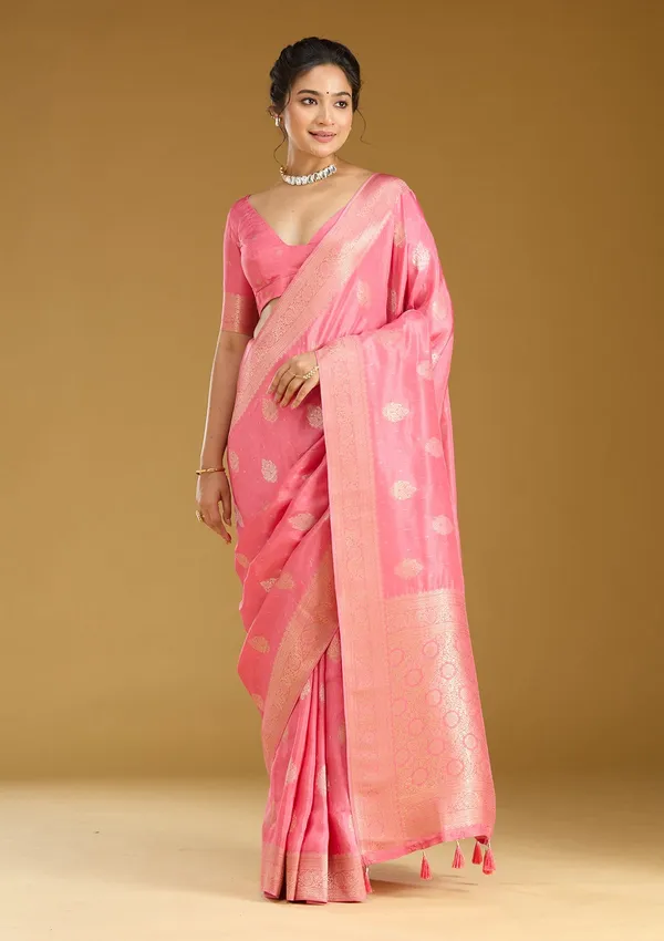 Pink_Zariwork_Gold_Silk_Silk_Saree