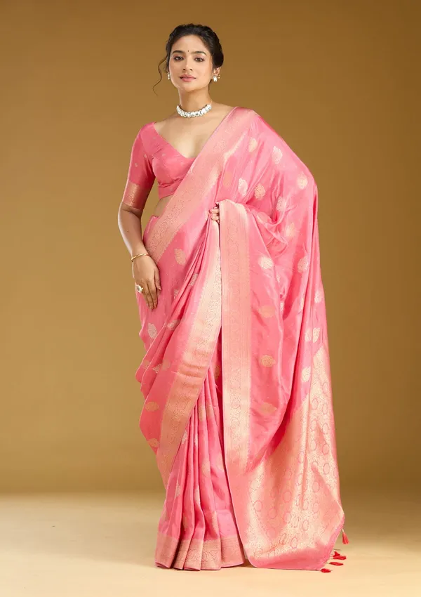 Pink_Zariwork_Gold_Silk_Silk_Saree