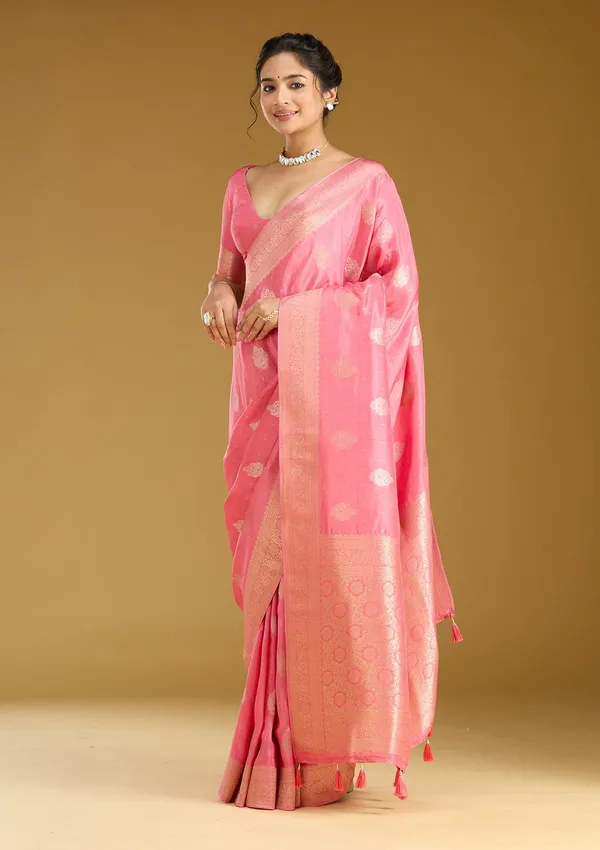 Pink_Zariwork_Gold_Silk_Silk_Saree
