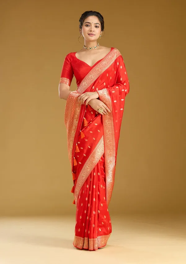 Orange_Zariwork_Gold_Silk_Silk_Saree