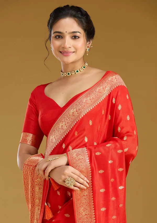 Orange_Zariwork_Gold_Silk_Silk_Saree