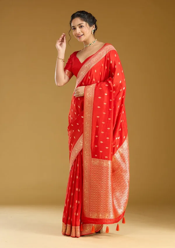 Orange_Zariwork_Gold_Silk_Silk_Saree