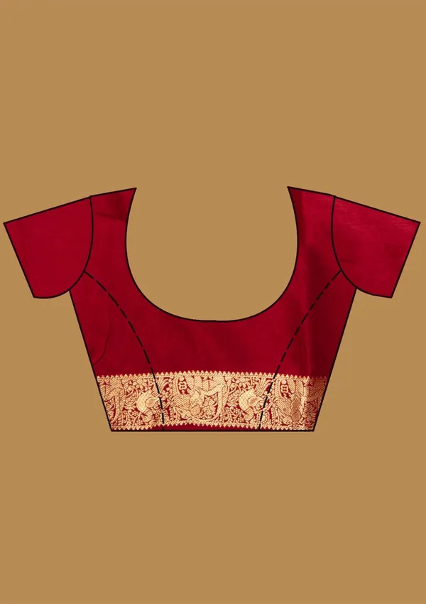 Maroon_Zariwork_Gold_Silk_Silk_Saree