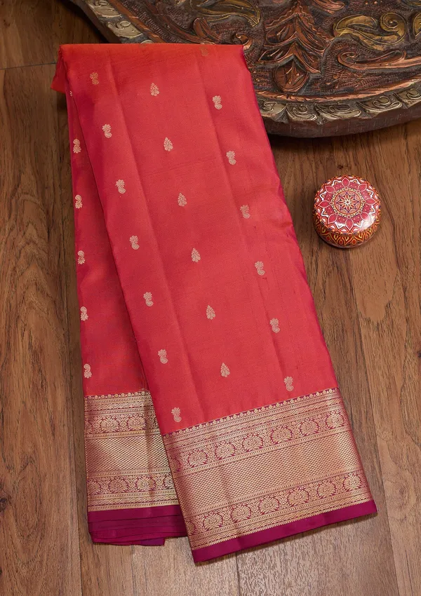 Red_Zariwork_Gold_Pure_Silk_Silk_Saree