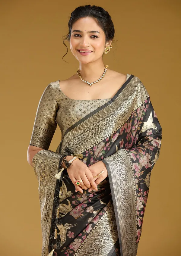 Black_Zariwork_Silver_Art_Silk_Silk_Saree