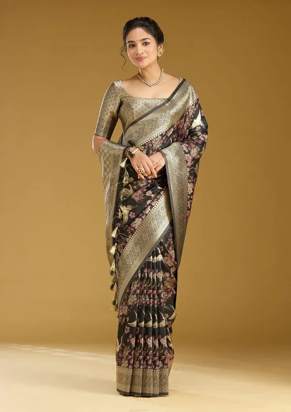 Black_Zariwork_Silver_Art_Silk_Silk_Saree