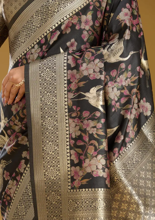 Black_Zariwork_Silver_Art_Silk_Silk_Saree