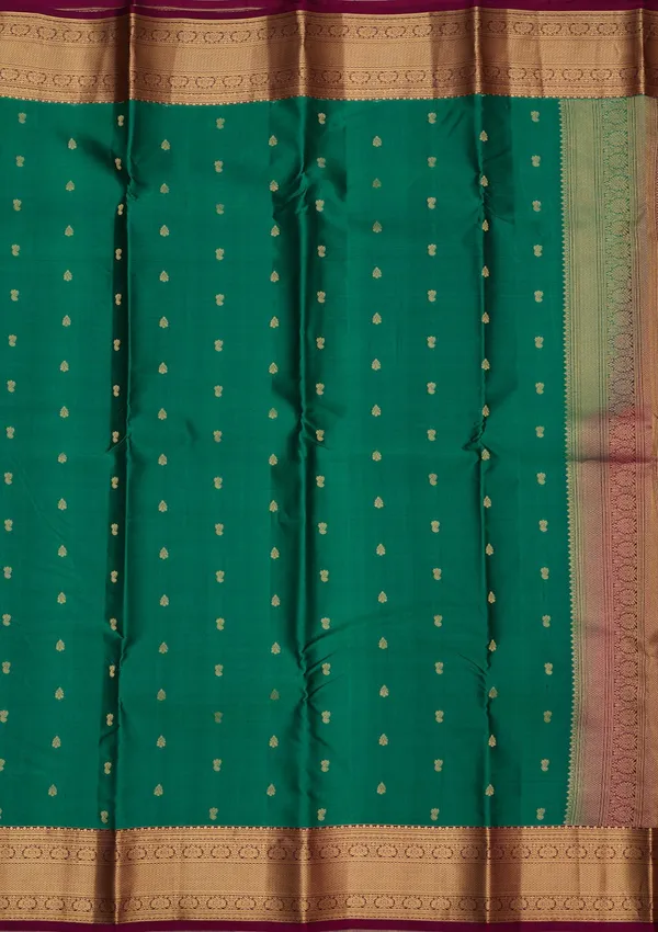 Rama_Green_Zariwork_Gold_Pure_Silk_Silk_Saree