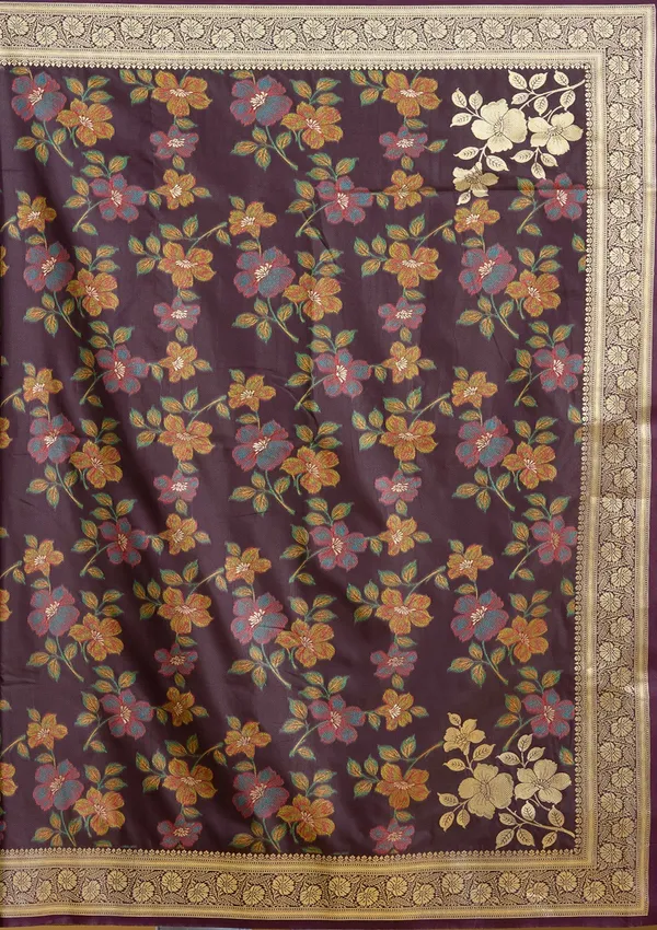 Wine_Zariwork_Gold_Art_Silk_Silk_Saree