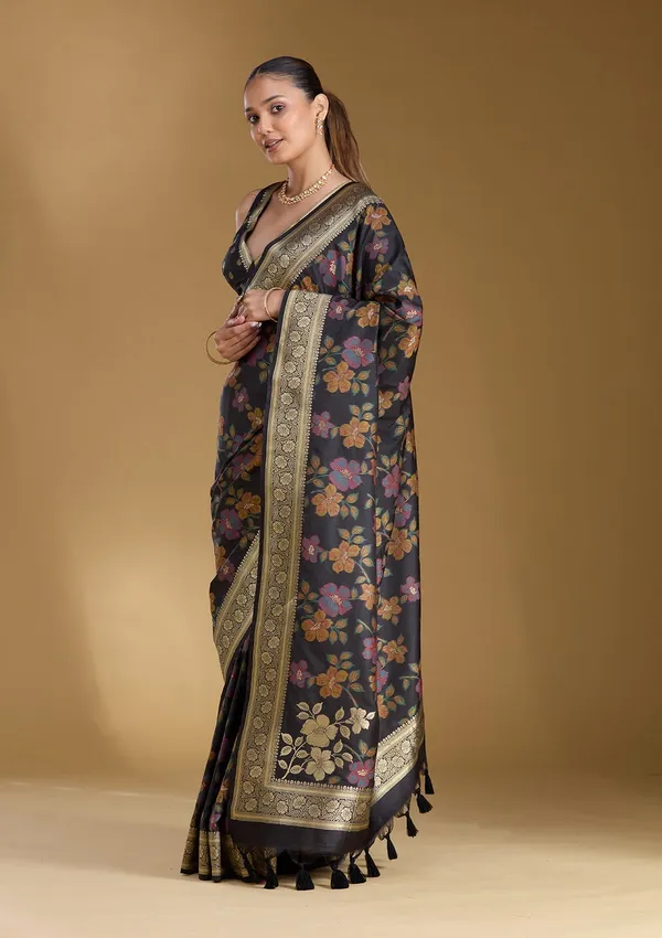 Black_Zariwork_Gold_Art_Silk_Silk_Saree