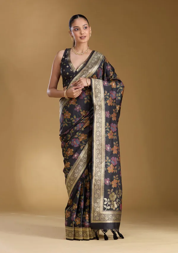 Black_Zariwork_Gold_Art_Silk_Silk_Saree