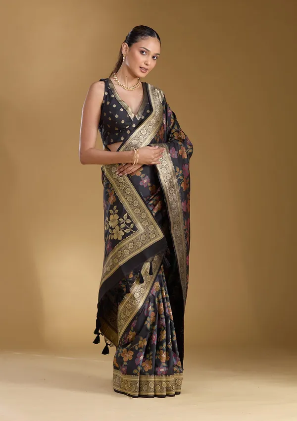 Black_Zariwork_Gold_Art_Silk_Silk_Saree