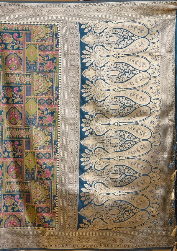 Peacock_Blue_Zariwork_Silver_Art_Silk_Silk_Saree