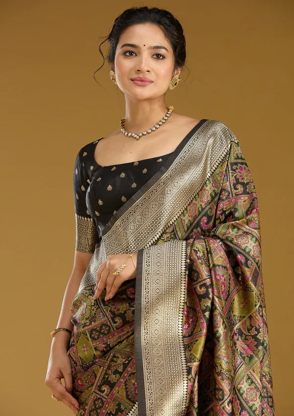 Black_Zariwork_Silver_Art_Silk_Silk_Saree