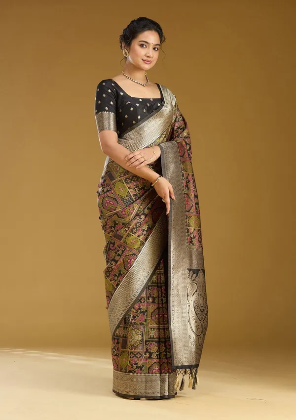 Black_Zariwork_Silver_Art_Silk_Silk_Saree