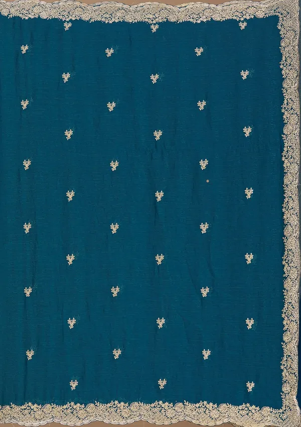 Peacock_Blue_Zariwork_Gold_Tissue_Saree