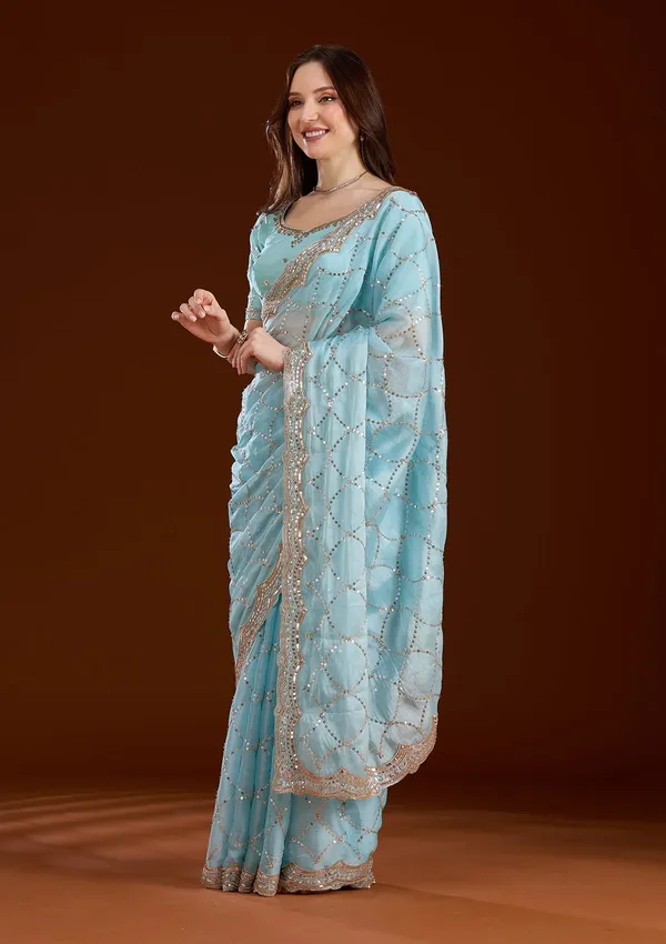 Sky_Blue_Sequins_Tissue_Saree
