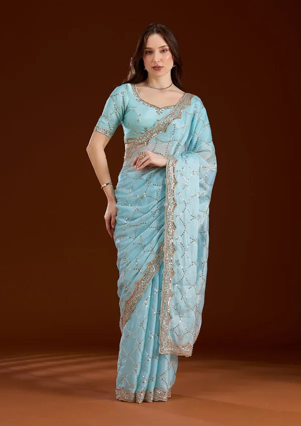 Sky_Blue_Sequins_Tissue_Saree