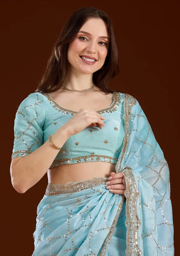 Sky_Blue_Sequins_Tissue_Saree