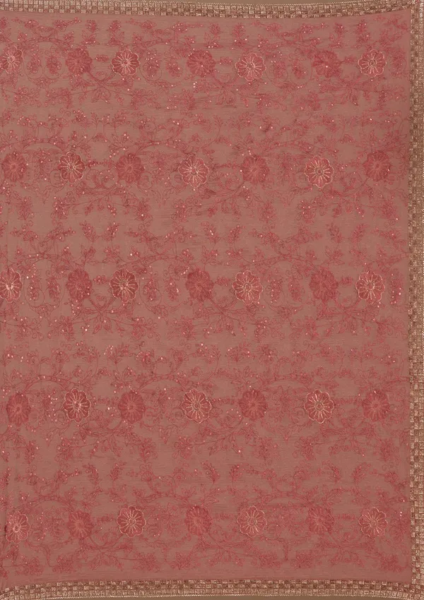 Rust_Threadwork_Tissue_Saree