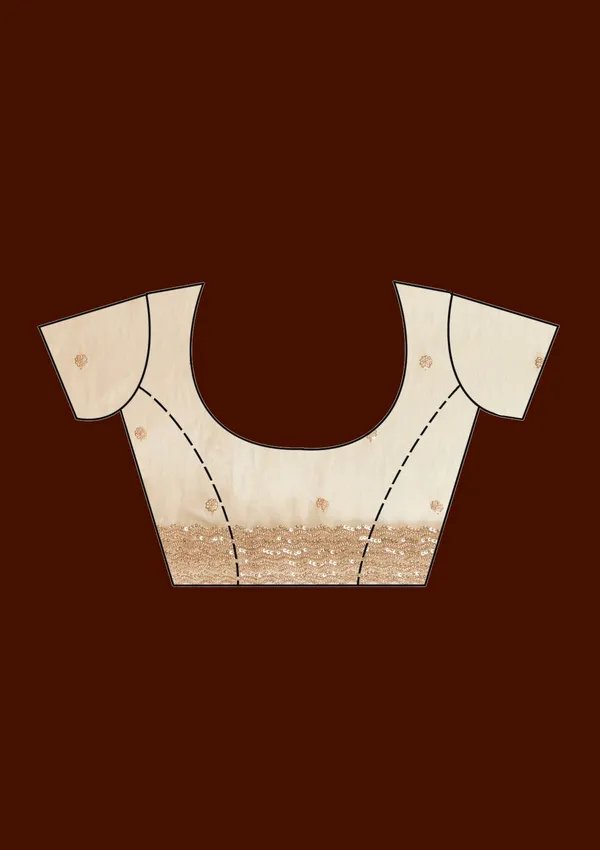 Beige_Sequins_Tissue_Saree