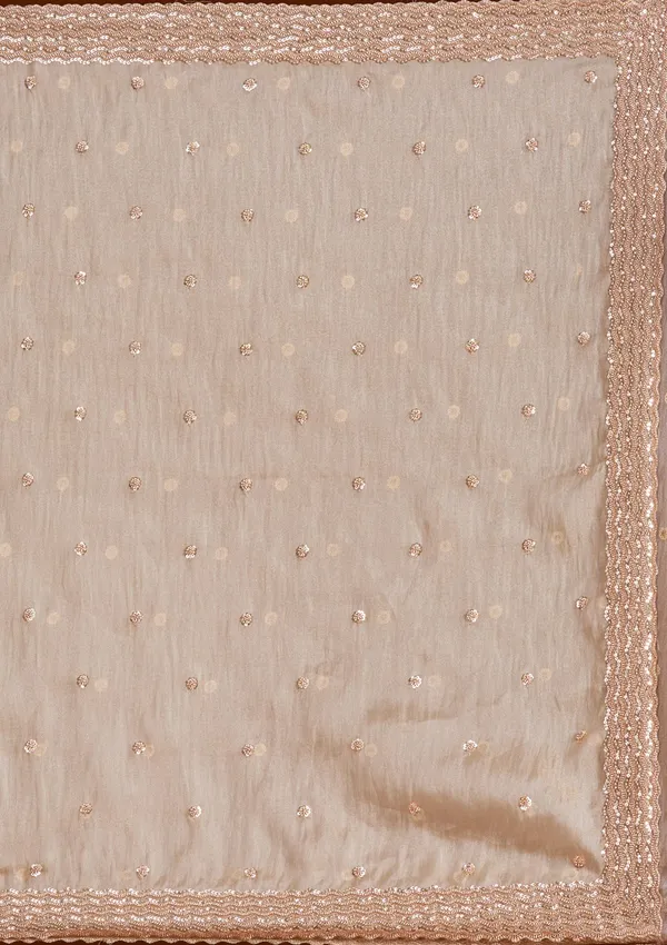 Beige_Sequins_Tissue_Saree