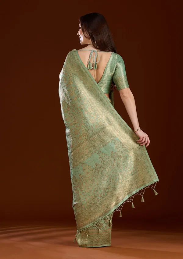 Pista_Green_Zariwork_Art_Silk_Silk_Saree