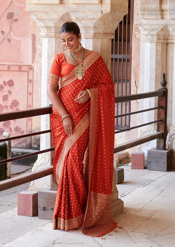 Orange_Aariwork_Pure_Silk_Silk_Saree
