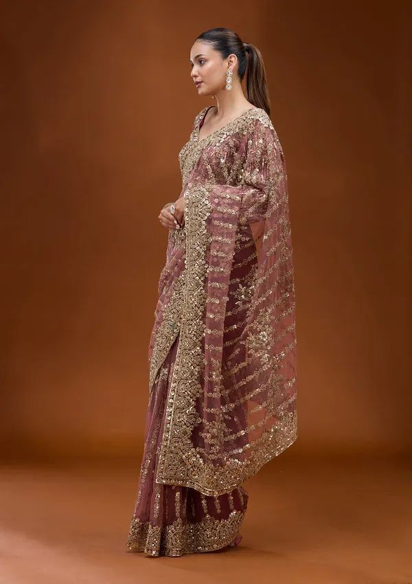 Onion_Pink_Cording_Net_Saree